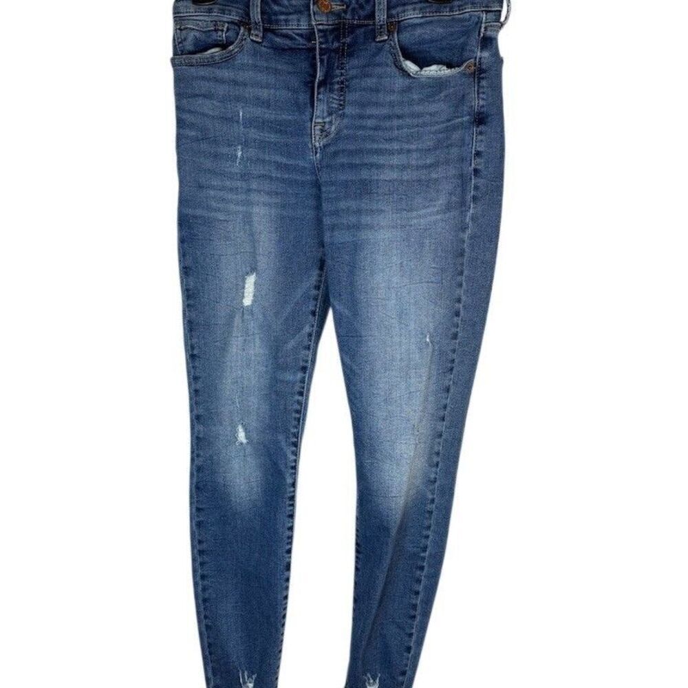 Lucky Brand Jeans Womens Size 8 W29 Medium Wash Skinny Ankle Distressed